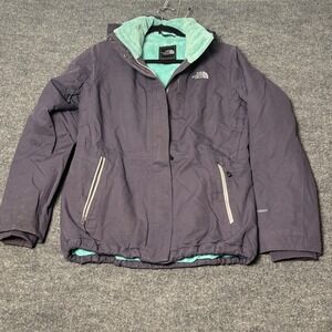 The North Face Jacket Womens Medium Purple HyVent Hooded Fleece Lined Insulated